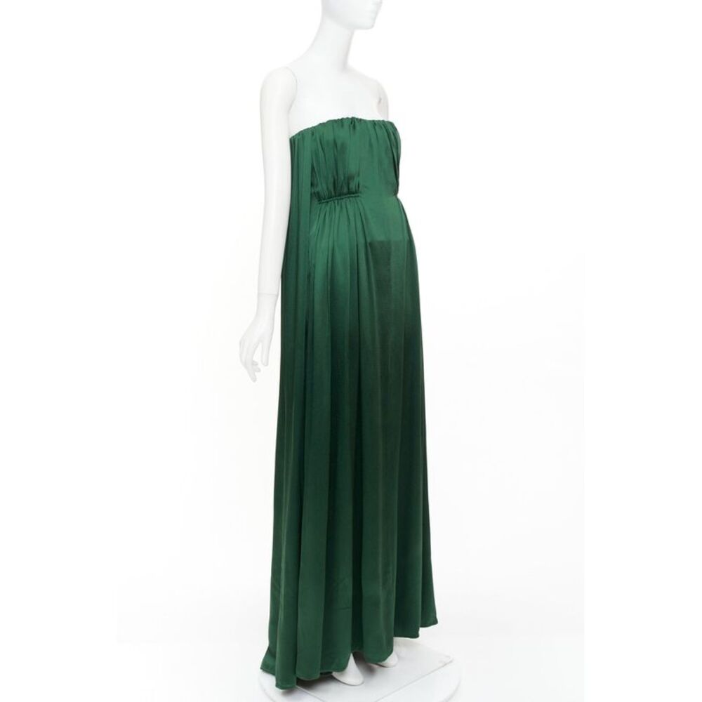 Emilia Wickstead 2020 Elaine Green Satin Gown